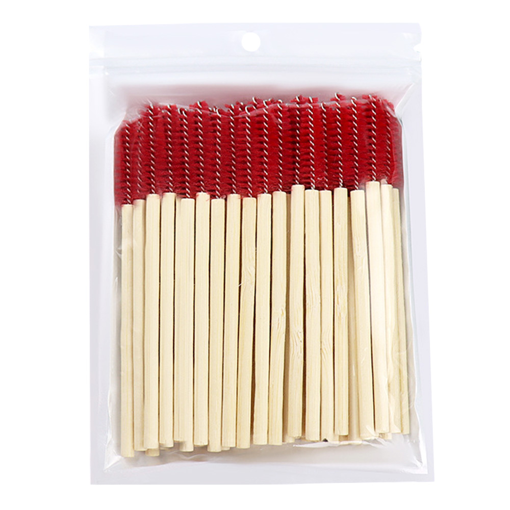 Beauty Makeup Brands - 50Pcs Bamboo Handle Eyelash Brush Mascara