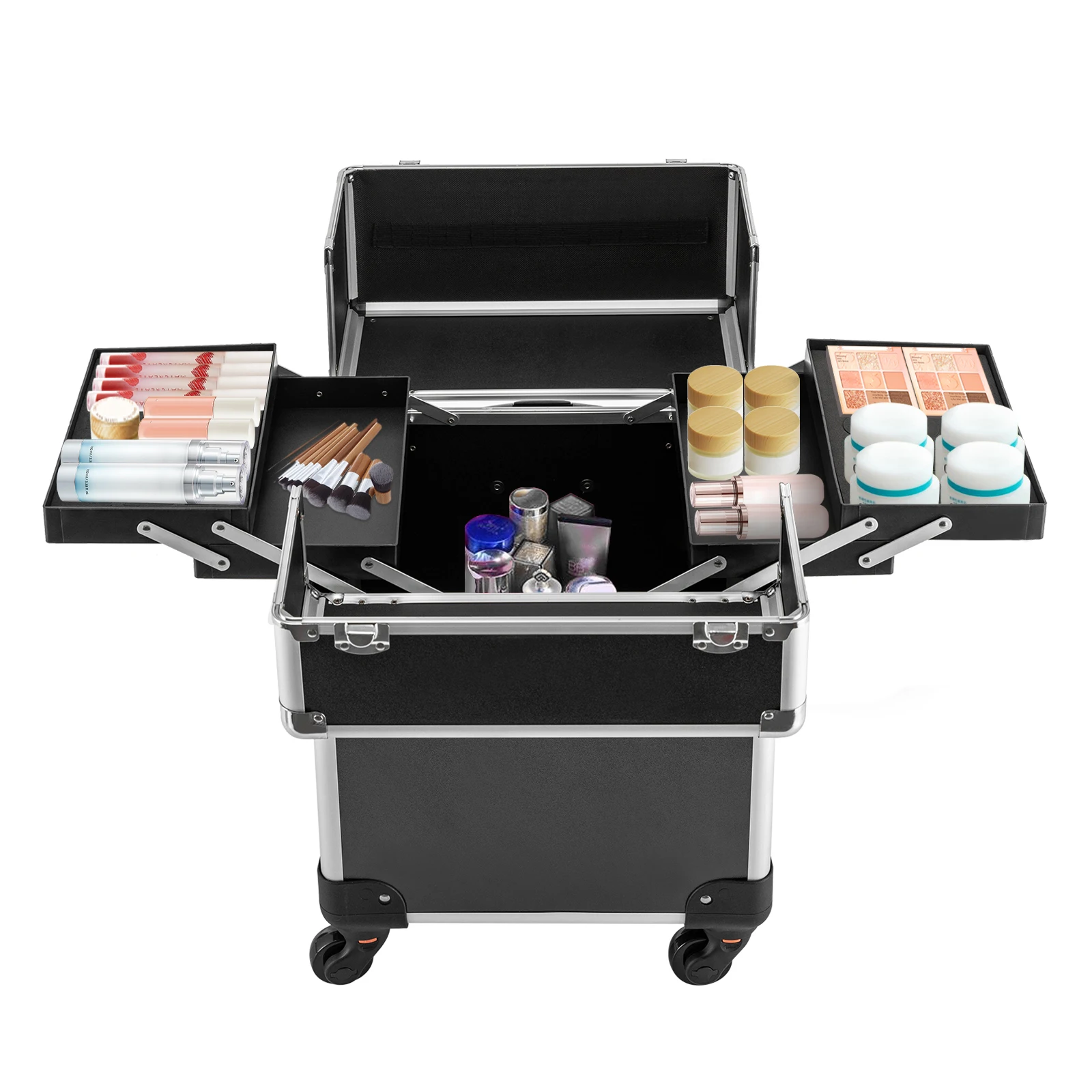 Beauty Makeup Trolley - Rolling Makeup Train Case Large Cosmetic