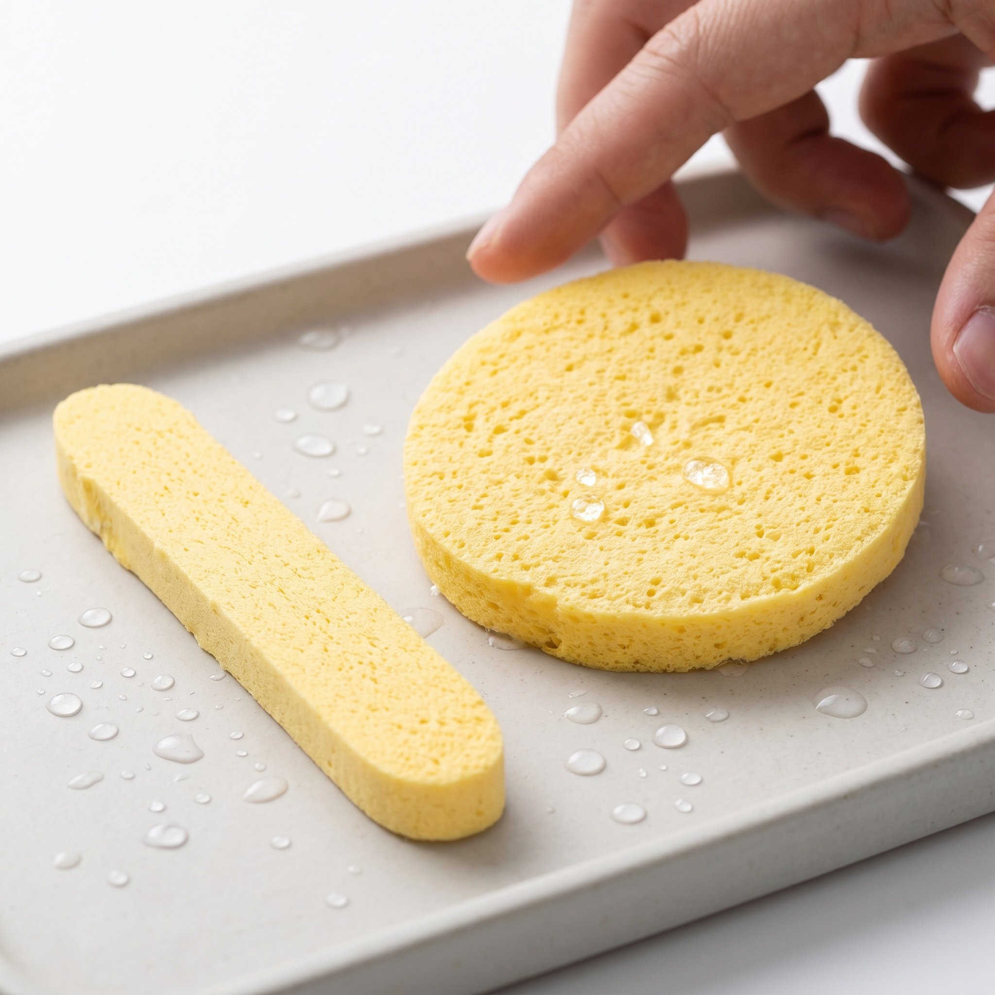 Beauty Makeup Tool - Round Compressed Makeup Facial Sponge Soft