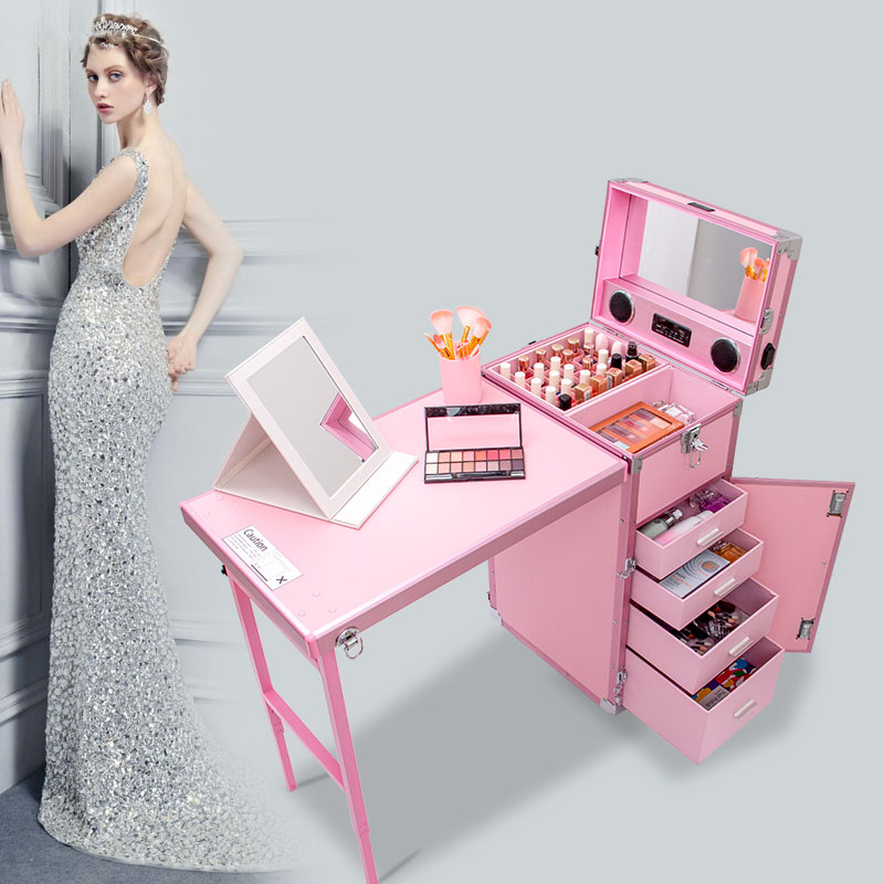 Beauty Makeup Trolley - Professional Makeup Suitcase Luxury Luggage Tool