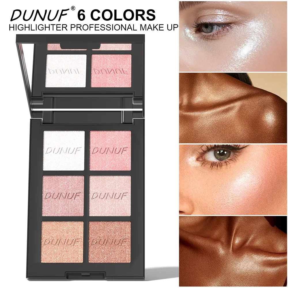 Highlighter Bronzer Palette - 6 color Highlighter Palette Highly Pigmented