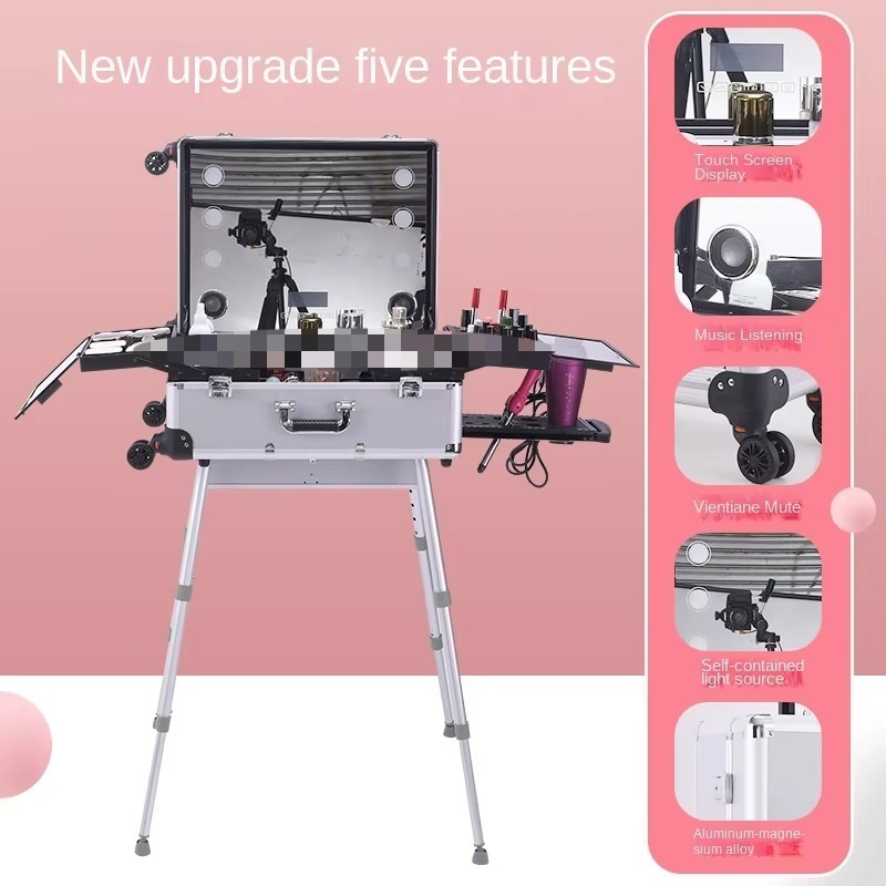 Aluminum Alloy Bluetooth Troll - Beauty Makeup Trolley review and price