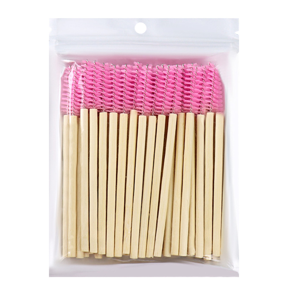 50Pcs Bamboo Handle Eyelash Br - Beauty Makeup Brands review and price