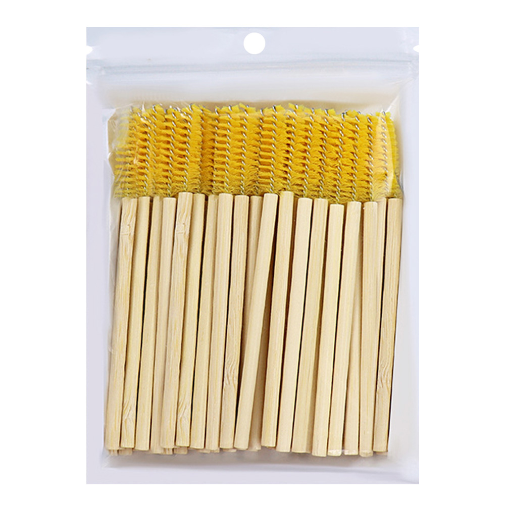 50Pcs Bamboo Handle Eyelash Br - Beauty Makeup Brands review and price