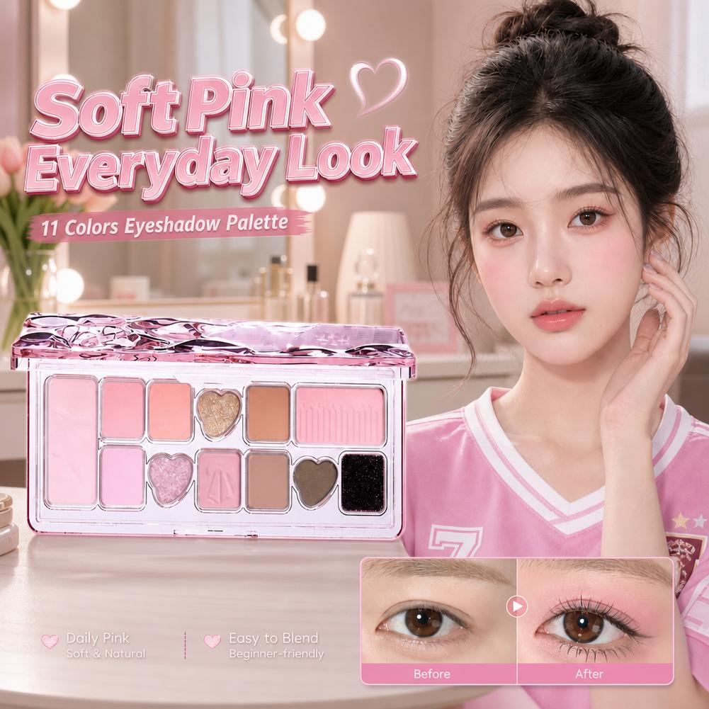 Capel 11-Color Eye Shadow Pale - Merit Beauty Makeup review and price