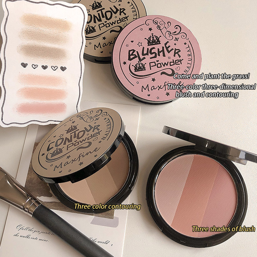 3in1 Three Colors Powder Tray  - Highlighter Bronzer Palette review and price