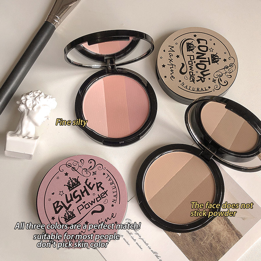 3in1 Three Colors Powder Tray  - Highlighter Bronzer Palette review and price