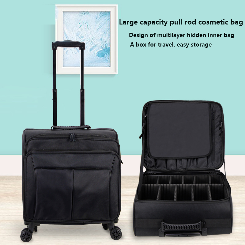 Makeup Suitcase Women Scooter  - Beauty Makeup Trolley review and price