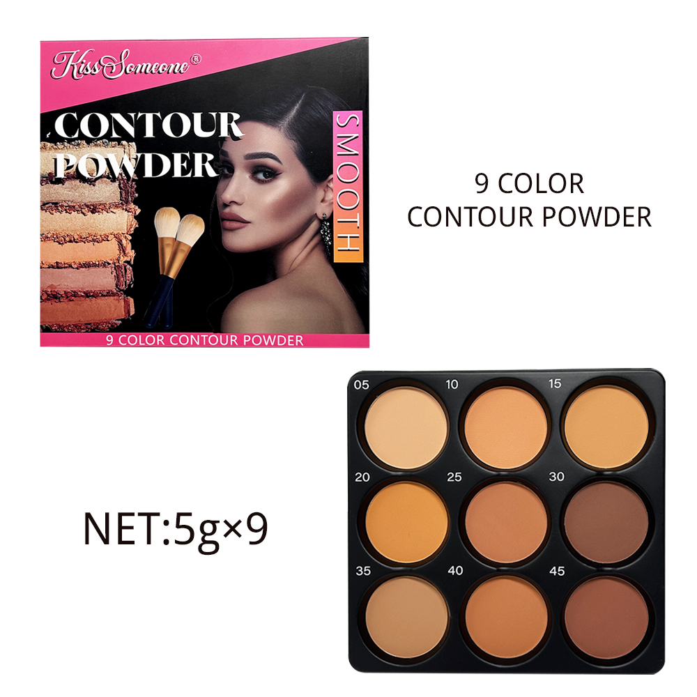 9 Color Powder Contour Palette - Highlighter Bronzer Palette review and price