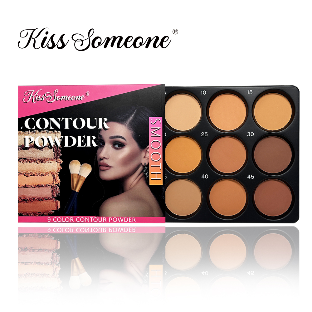 9 Color Powder Contour Palette - Highlighter Bronzer Palette review and price