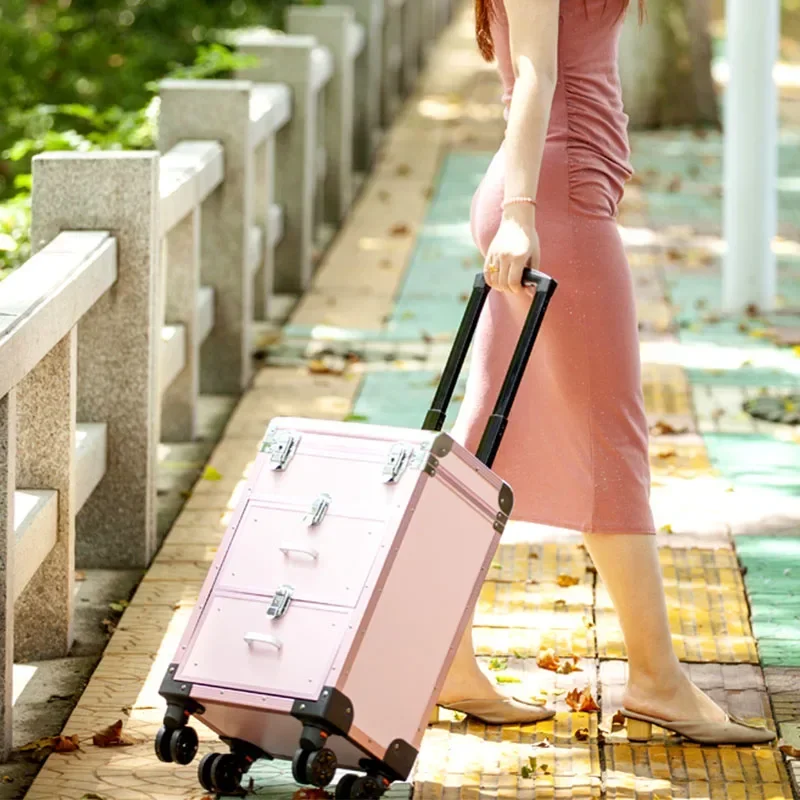 1pc Aluminum Alloy Professiona - Beauty Makeup Trolley review and price