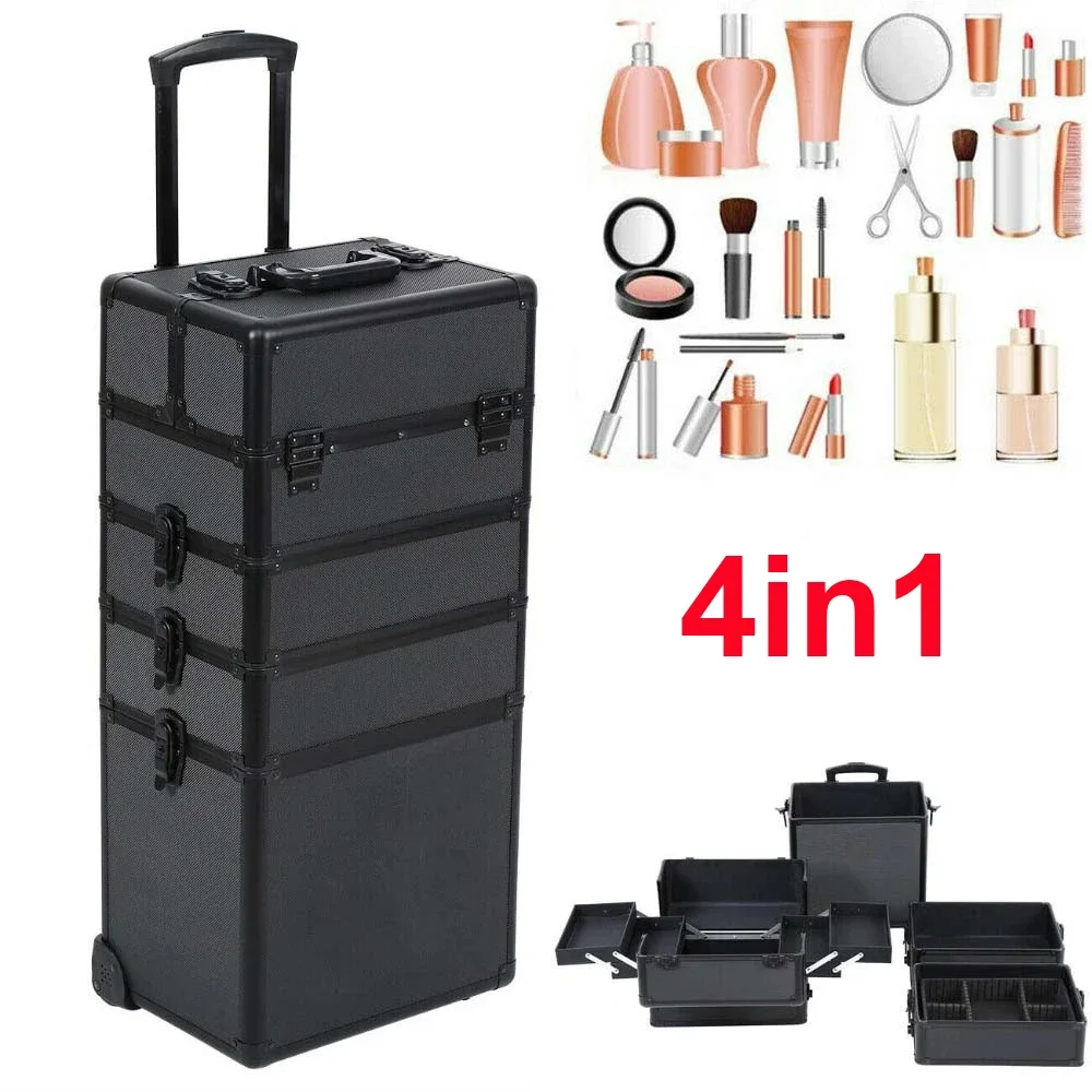-4 In 1 Trolley Make Up Case H - Beauty Makeup Trolley review and price