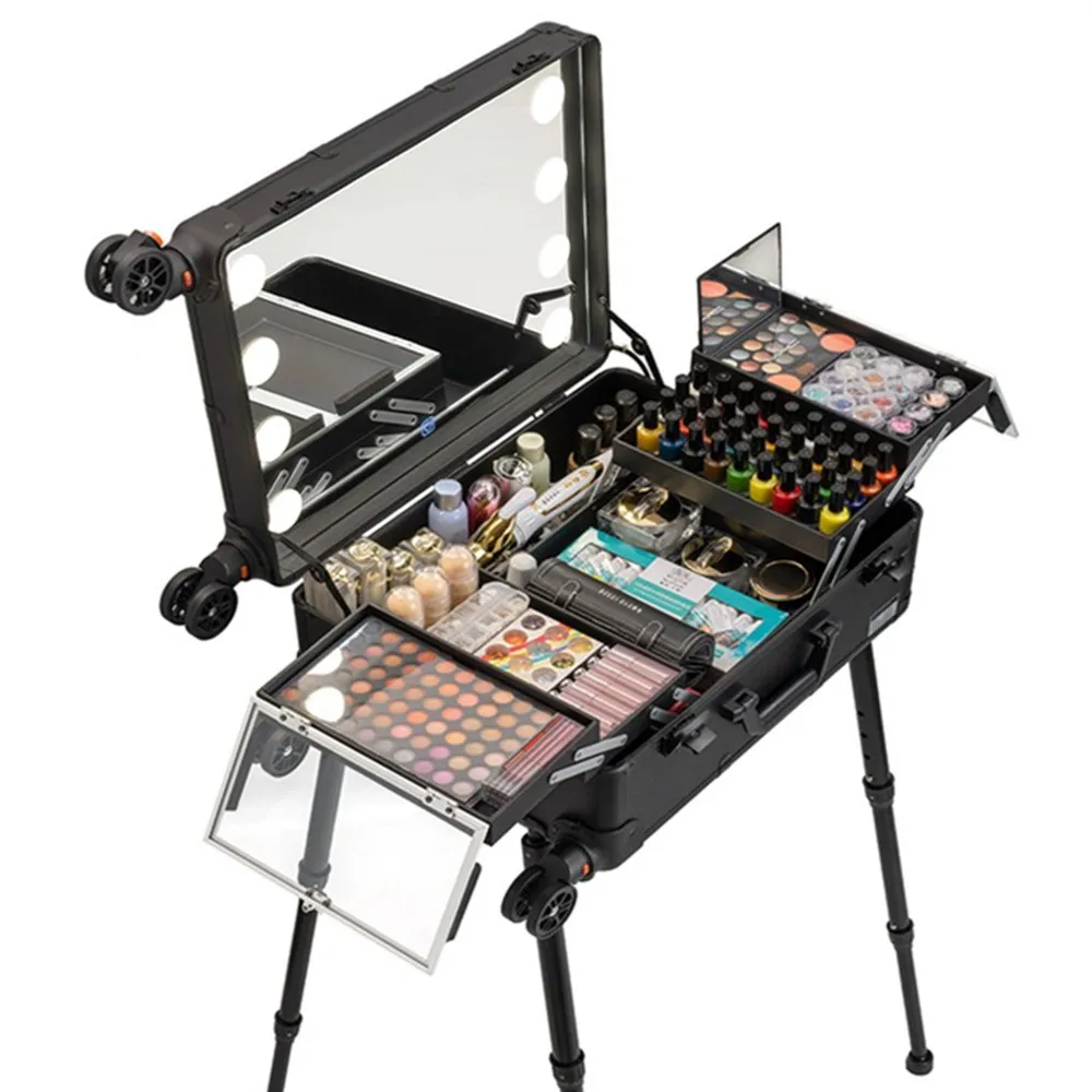 Aluminum Frame Professional Ro - Beauty Makeup Trolley review and price
