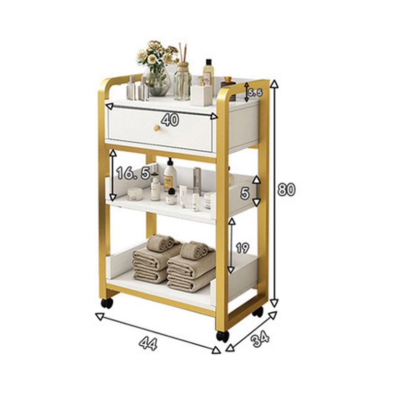 Modern Gold White Salon Trolle - Beauty Makeup Trolley review and price