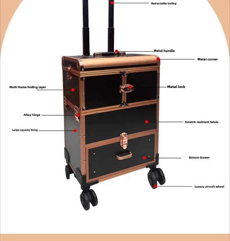 Wholesale Large Capacity Makeu - Beauty Makeup Trolley review and price