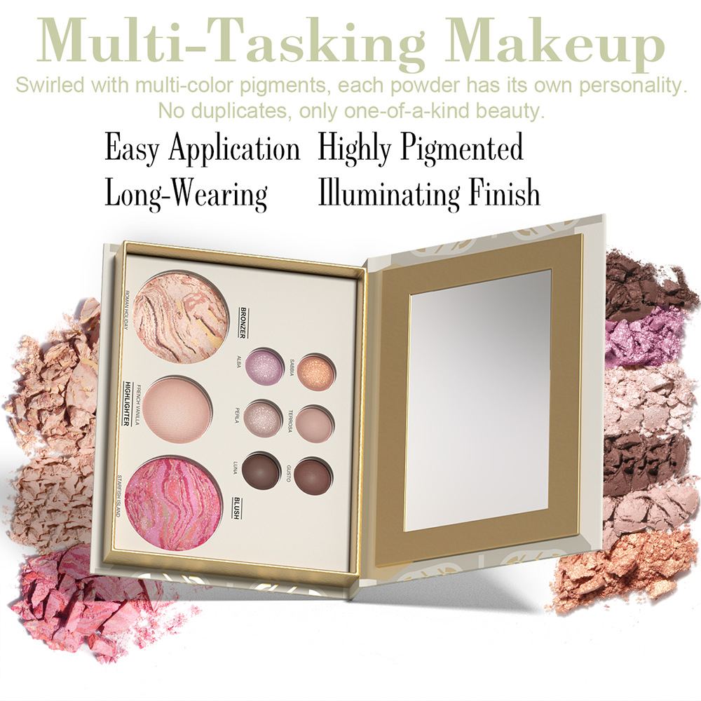 All-in-one Makeup Palette with - Highlighter Bronzer Palette review and price